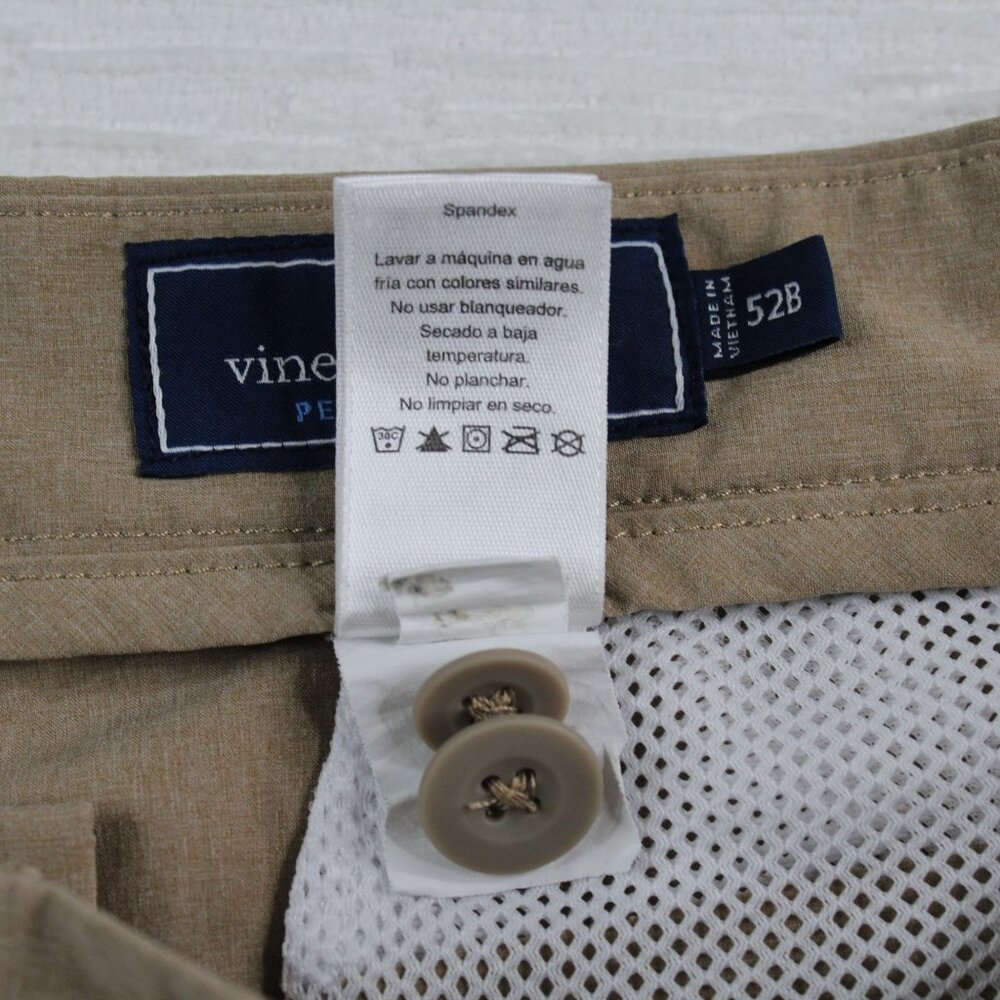 Vineyard Vines Mens Size 52 Performance Breaker Outdoor Shorts Brown Khaki - Picture 11 of 12